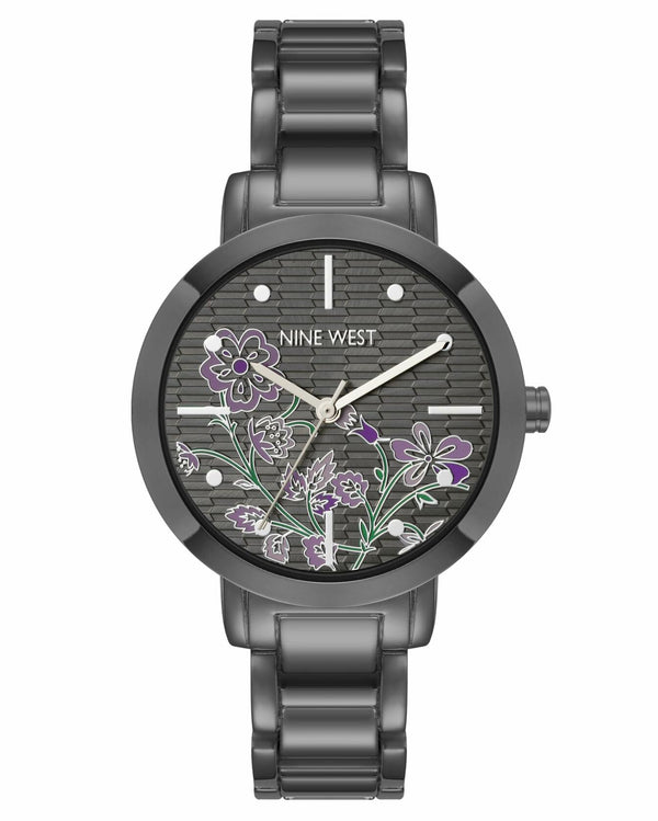 Nine West Women's Floral Dial Bracelet Watch