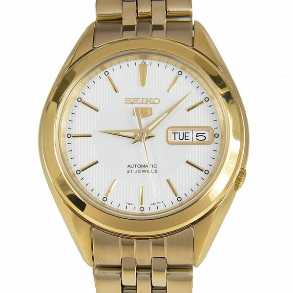 Seiko 5 Sport Automatic Gold Stainless Steel Round Analog Men's Watch SNKL26K1