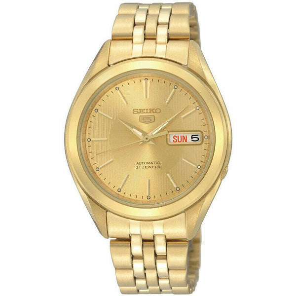 Seiko 5 Automatic 21 Jewels Gold-Tone Stainless Steel Men's Watch SNKL28K1