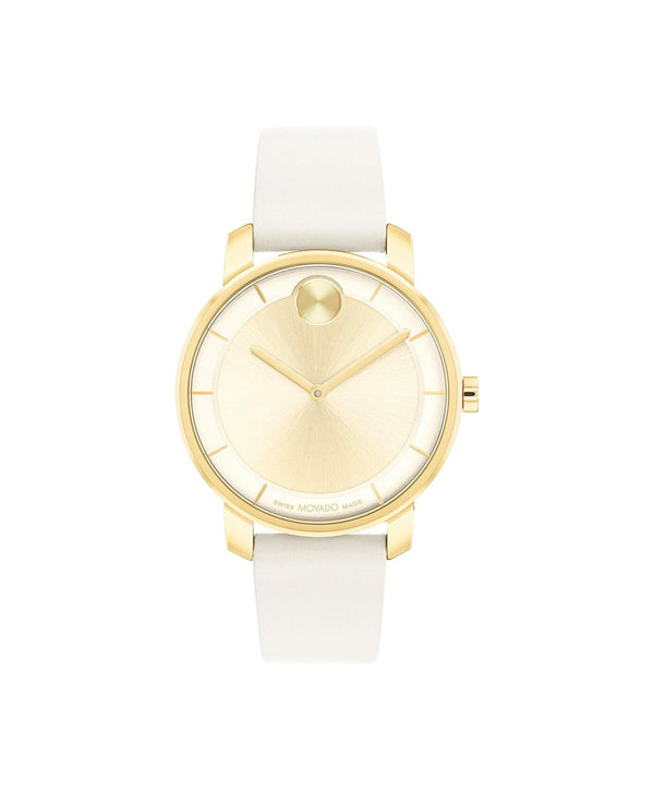 Movado Bold Access Women's Swiss Quartz 3600963 Ionic  Mesh Strap Watch White