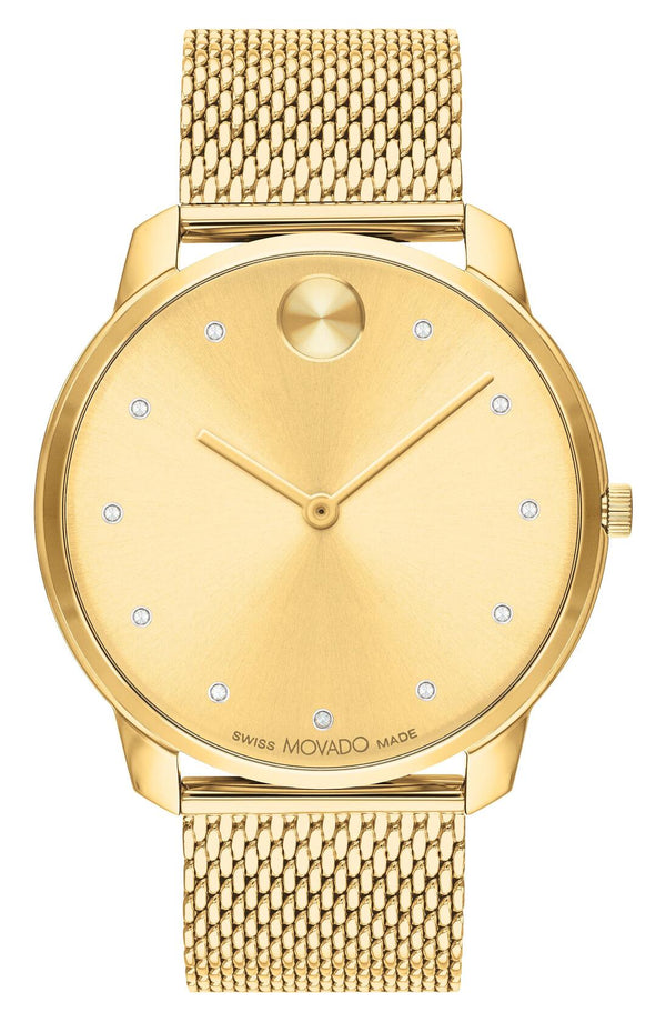 Movado Bold Thin Mesh Bracelet Watch, 42mm in Gold at 3600903