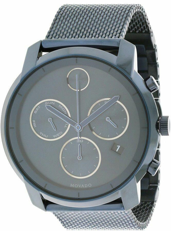 Movado Men s Bold Large Chronograph Quartz Mesh Watch 3600048