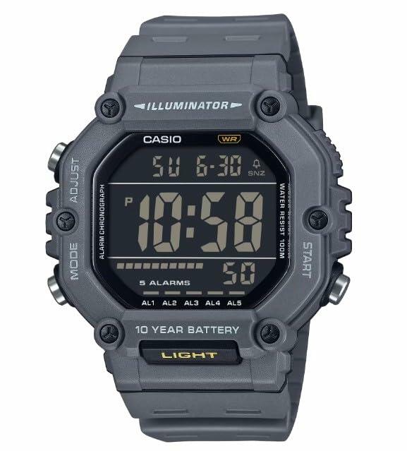 Casio AE-1600H Series | Grey | 10-Year Battery | LED Illuminator | Digital Watch
