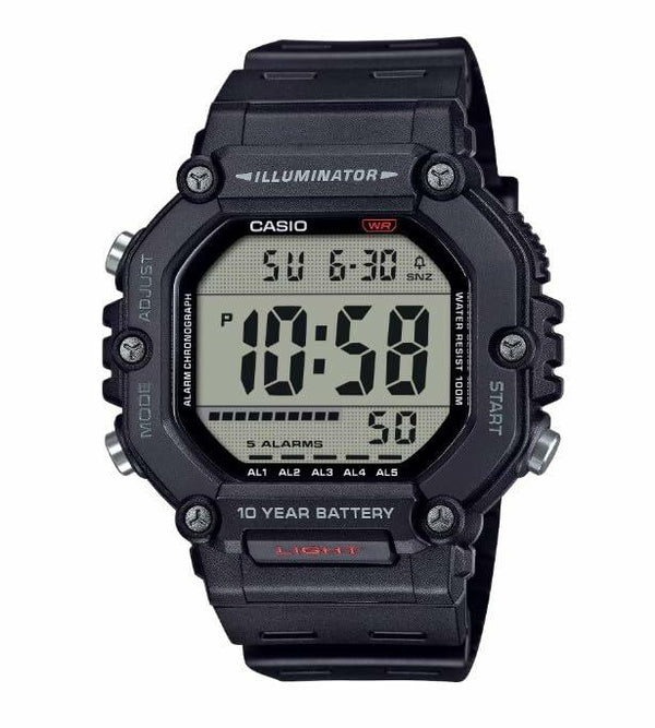 Casio AE-1600H Series | Black AE-1600H-1A LED Illuminator | Digital Watch