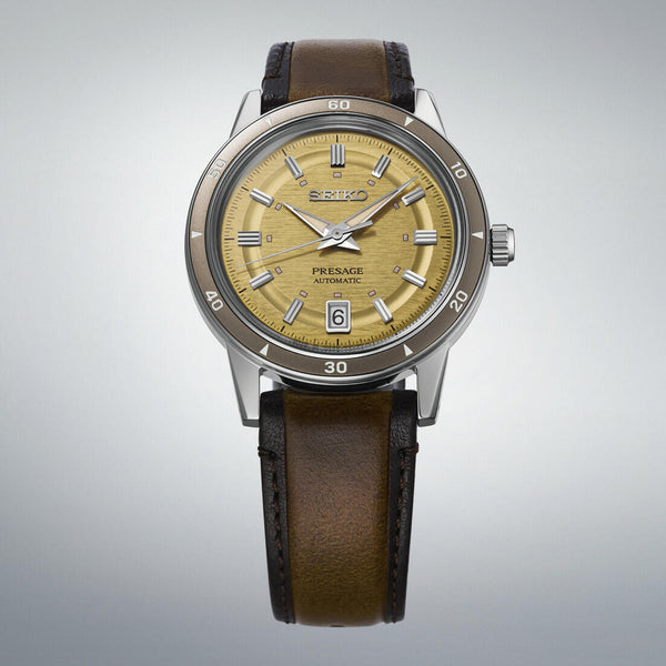 Seiko SRPL75 Watch for Men - Presage Collection Champagne Gold Dial  39.5mm