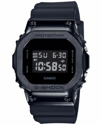 Casio G-Shock Men's Digital Black Metal and Resin Strap Watch 43mm GM-5600B-1CR