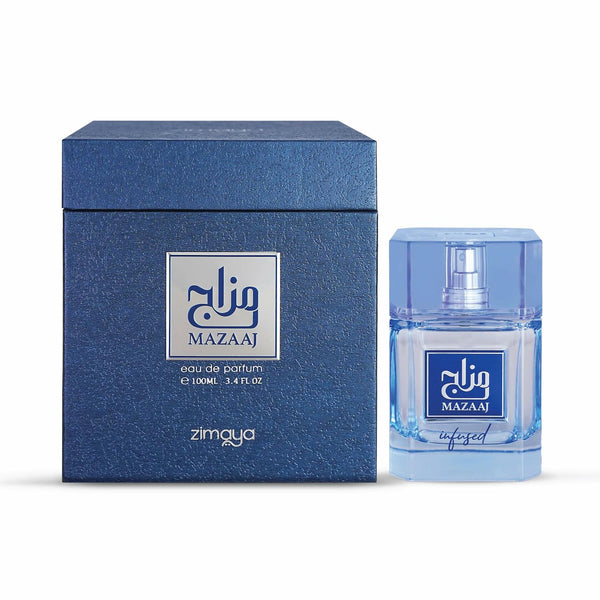 Zimaya Mazaaj Infused For Men Eau De Parfum, 3.4 Fl. Oz Made in UAE