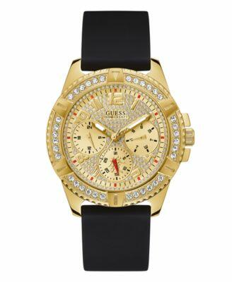 Guess Men's Multi-Function Gold-Tone Silicone Watch 44mm