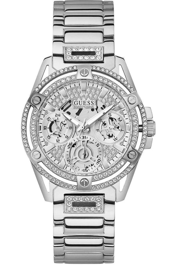 GUESS Ladies 40mm Watch - Silver Tone Bracelet Silver Tone Case Silver Dial