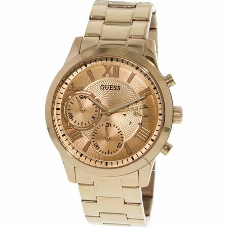 Guess Solar Rose Gold Dial Stainless Steel Men s Watch W1070L3