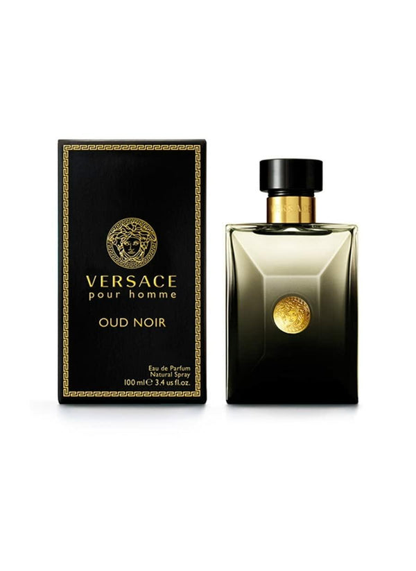 Versace Oud Noir Eau de Parfum Spray for Men 3.4 oz Rich Woody Scent