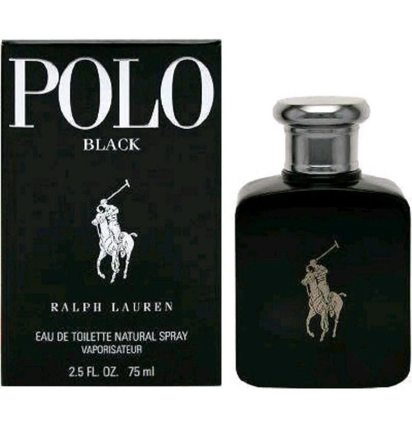 Ralph Lauren Polo Black Eau de Toilette Spray 1.0 oz Clean France Edition