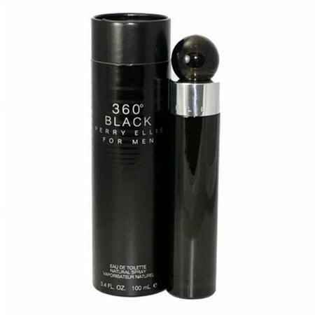 Perry Ellis 360 Black 3.4oz EDT Spray for Men Authentic Fresh Scent