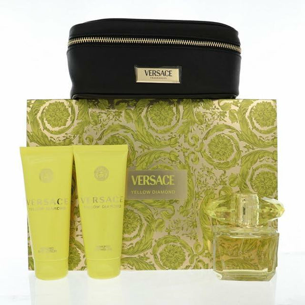 Versace Yellow Diamond Women 2025 4PC Set EDT Lotion Shower Gel Gift Box Set