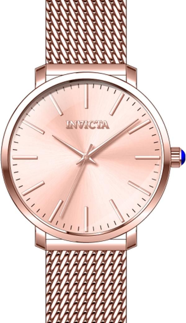 Invicta 45148 Angel Quartz 3 Hand Rose Gold Lady Dial Watch